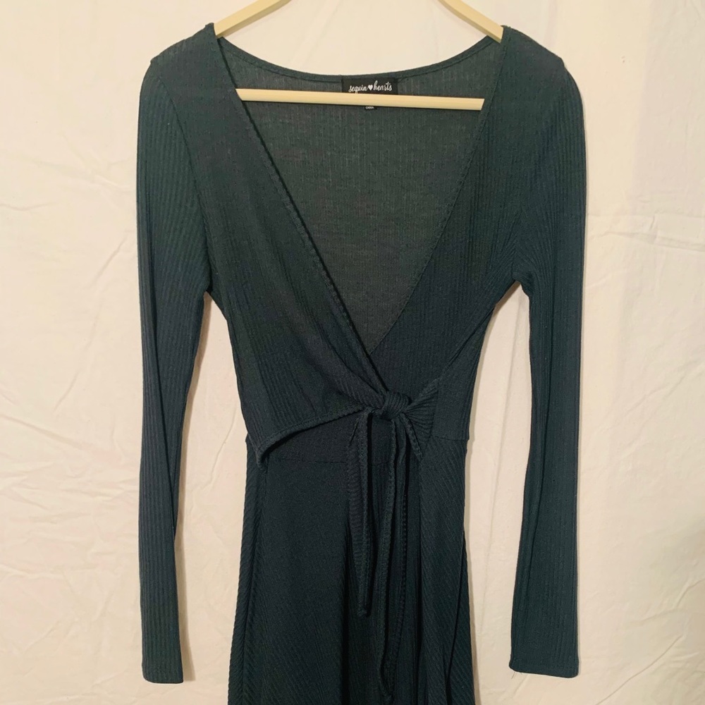 Cable Knit Wrap Dress